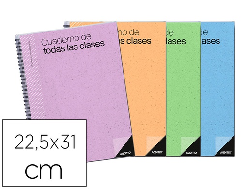 [P222] CUADERNO DE TODAS LAS CLASES SV ADDITIO PLAN MENSUAL DEL CURSO EVALUACION CONTINUA Y PROGRAMACION SEMANAL 22,5X31CM