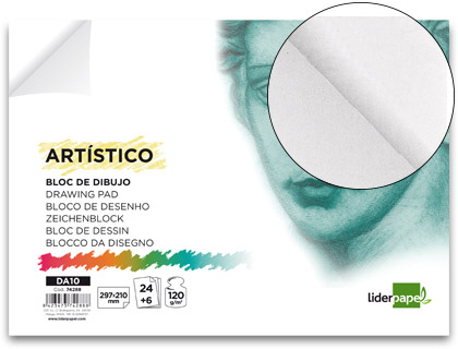 [DA10] BLOC DIBUJO LIDERPAPEL ARTISTICO ENCOLADO 210X297 MM 30 HOJAS 120G/M2 SIN RECUADRO