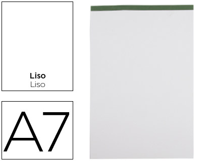 [BN16] BLOC NOTAS LIDERPAPEL LISO A7 80 HOJAS 60 G/M2 PERFORADO SIN TAPA