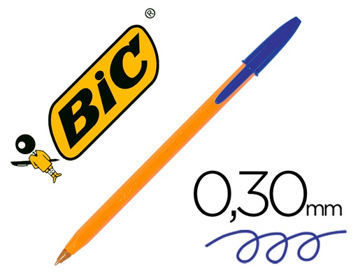 [8099221] BOLIGRAFO BIC NARANJA FINE ORIGINAL AZUL