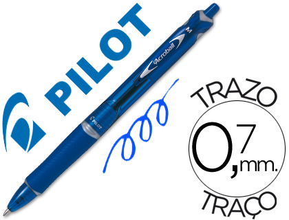 [NABA] BOLIGRAFO PILOT ACROBALL AZUL TINTA ACEITE PUNTA DE BOLA DE 1,0MM RETRACTIL