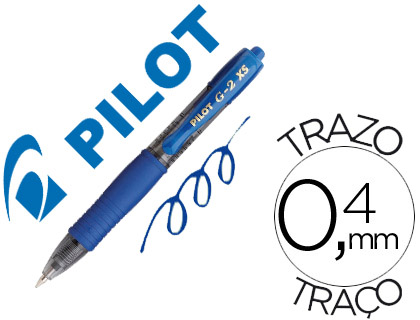 [NG2PA] BOLIGRAFO PILOT G-2 PIXIE AZUL TINTA GEL RETRACTIL SUJECION DE CAUCHO