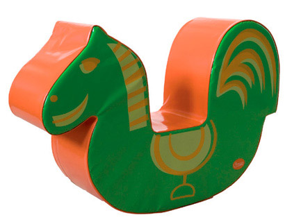 [369] CABALLO SUMO DIDACTIC NARANJA / VERDE 90X25X59 CM
