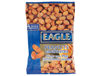 [63931] CACAHUETES FRITOS CON MIEL EAGLE SNACKS LIGERAMENTE SALADOS BOLSA 75 GR