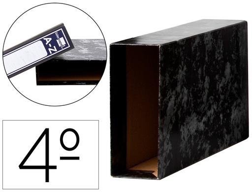 [CZ06] CAJA ARCHIVADOR LIDERPAPEL CLASSIC BLUE CUARTO APAISADO NEGRA