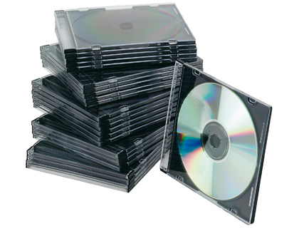[KF02210] CAJA DE CD Q-CONNECT SLIM -CON INTERIOR NEGRO -PACK DE 25 UNIDADES