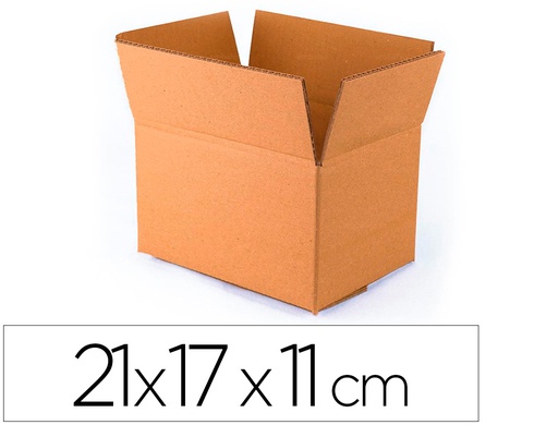 [KF26138] CAJA PARA EMBALAR Q-CONNECT AMERICANA CON FONDO AUTOMATICOCARTON CANAL SIMPLE 3 MM COLORCOLOR KRAFT 210X170X110 MM