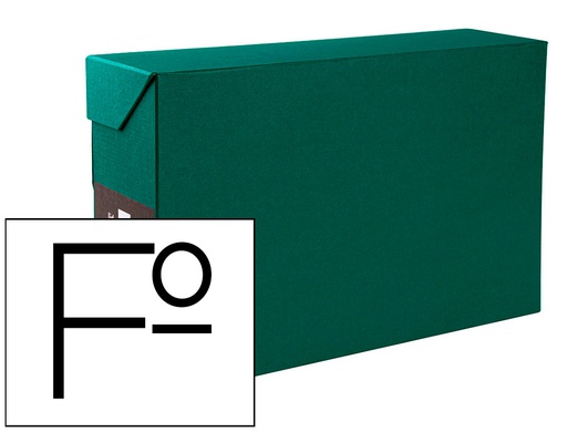 [TR01] CAJA TRANSFERENCIA LIDERPAPEL FOLIO LOMO 118 MM COLOR VERDE 390X118X260 MM