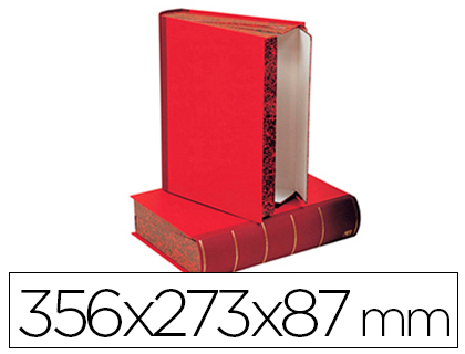 [TR03] CAJA TRANSFERENCIA LIDERPAPEL LOMO LIBRO DE 80 MM COLOR ROJO356X273X87 MM