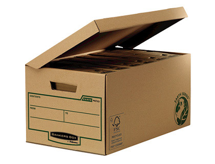 [4472205] CAJON FELLOWES CARTON RECICLADO PARA ALMACENAMIENTO DE ARCHIVADORES CAPACIDAD 6 CAJAS DE ARCHIVO 80 MM