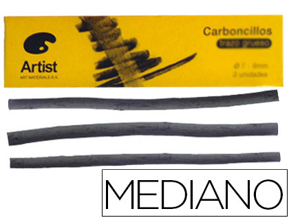 [W002] CARBONCILLO ARTIST MEDIANO 5-6 MM CAJA DE 6 UNIDADES
