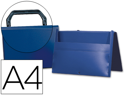 [SS42] CARPETA LIDERPAPEL PORTADOCUMENTOS BROCHE POLIPROPILENO DIN A4 AZUL CON ASA