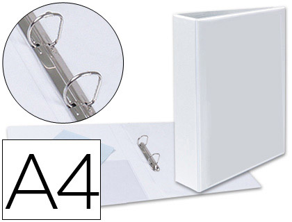 [55221] CARPETA CANGURO 2 ANILLAS MIXTAS 40MM ESSELTE A4 PLASTICO BLANCA