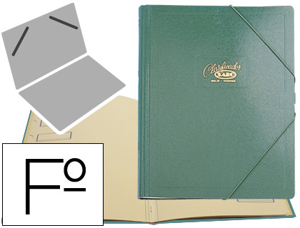 [30-V] CARPETA CLASIFICADOR CARTON COMPACTO SARO FOLIO VERDE 12 DEPARTAMENTOS