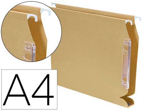 [400064813] CARPETA COLGANTE FADE DIN A4 VISOR LATERAL 250X330X30 MM KRAFT