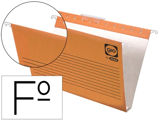 [400021944] CARPETA COLGANTE GIO FOLIO VISOR SUPERIOR CORTO CRISTAL KRAFT BICOLOR ECO LOMO 30 MM