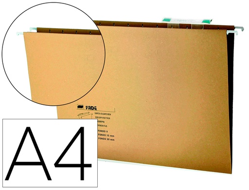 [400064818] CARPETA COLGANTE FADE DIN A4 VISOR SUPERIOR KRAFT ECO