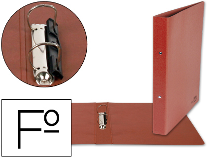 [CA04] CARPETA DE 2 ANILLAS 25MM MIXTAS LIDERPAPEL FOLIO CARTON CUERO