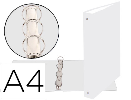 [51378E] CARPETA DE 4 ANILLAS 30MM REDONDAS EXACOMPTA DIN A4 CARTON FORRADO BLANCO