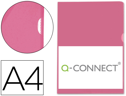 [KF01485] CARPETA DOSSIER UÑERO PLASTICO Q-CONNECT DIN A4 120 MICRAS ROJA CAJA DE 100 UNIDADES