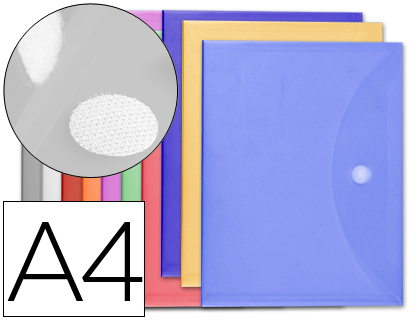[BY02] CARPETA LIDERPAPEL DOSSIER A4 CIERRE DE VELCRO COLORES SURTIDOS PACK 10+2 GRATIS