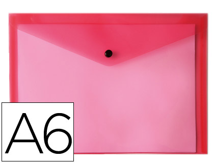 [DS61] CARPETA LIDERPAPEL DOSSIER BROCHE POLIPROPILENO DIN A6 ROJO TRANSPARENTE