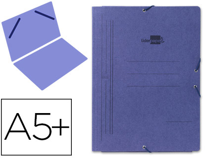 [CG04] CARPETA LIDERPAPEL GOMAS CUARTO SENCILLA CARTON PINTADO AZUL
