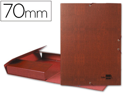 [PY72] CARPETA PROYECTOS LIDERPAPEL FOLIO LOMO 70MM CARTON FORRADO CUERO