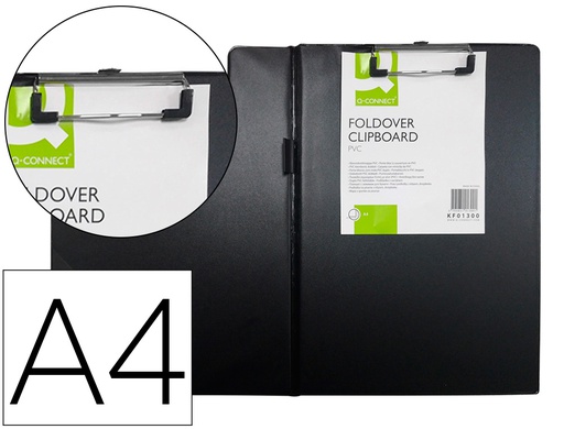 [KF01300] CARPETA Q-CONNECT MINICLIPS PLASTICO DIN A4 NEGRA
