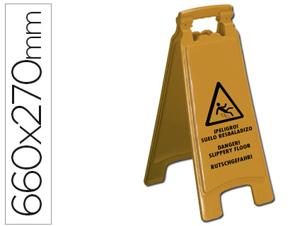 [KF04238] CARTEL PLASTICO Q-CONNECT SEÑALIZACION SUELO RESBALADIZO