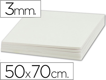 [LU02] CARTON PLUMA LIDERPAPEL BLANCO DOBLE CARA 50X70CM ESPESOR 3MM