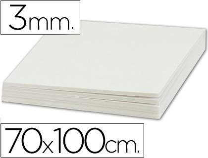 [LU04] CARTON PLUMA LIDERPAPEL BLANCO DOBLE CARA 70X100CM ESPESOR 3MM