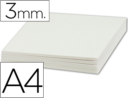 [LU12] CARTON PLUMA LIDERPAPEL BLANCO DOBLE CARA DIN A4 ESPESOR 3MM