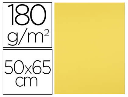 [CX20] CARTULINA LIDERPAPEL 50X65 CM 180G/M2 AMARILLO LIMON