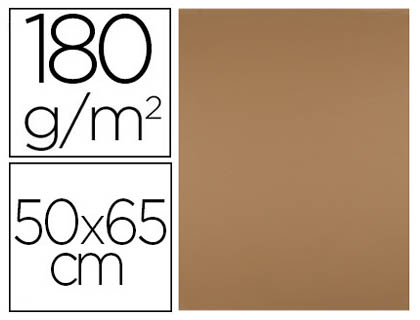 [CT43] CARTULINA LIDERPAPEL 50X65 CM 180 GR MARRON ESCOLAR UNIDAD