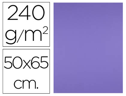 [CX95] CARTULINA LIDERPAPEL 50X65 CM 240G/M2 PURPURA PAQUETE DE 25 HOJAS