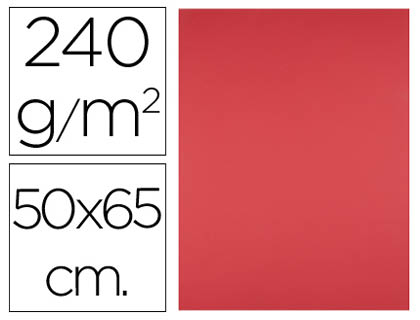 [CX11] CARTULINA LIDERPAPEL 50X65 CM 240G/M2 ROJO