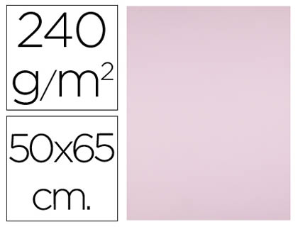 [CX98] CARTULINA LIDERPAPEL 50X65 CM 240G/M2 ROSA PAQUETE DE 25 HOJAS