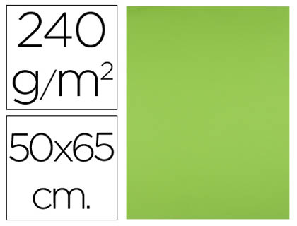 [CT30] CARTULINA LIDERPAPEL 50X65 CM 240G/M2 VERDE PAQUETE DE 25 HOJAS