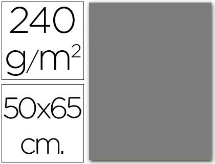 [CX47] CARTULINA LIDERPAPEL 50X65 CM GRIS 240 GR UNIDAD