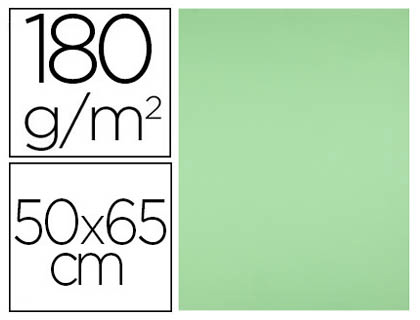 [CX51] CARTULINA LIDERPAPEL 50X65 CM VERDE PISTACHO 180 GR UNIDAD