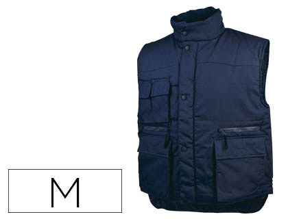 [SIER2MOTM] CHALECO DELTAPLUS MULTIBOLSILLOS CON CREMALLERA CINTURA ELASTICA COLOR AZUL NARANJA TALLA M