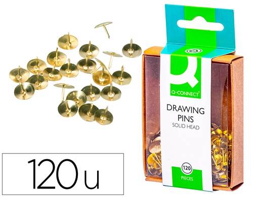 [KF02018] CHINCHETA Q-CONNECT DORADA CAJA DE 120 UNIDADES