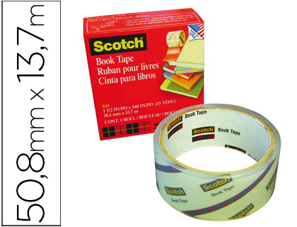 [70016014659] CINTA ADHESIVA SCOTCH 845 BOOK TAPE 13,7 MT X 50,8 MM