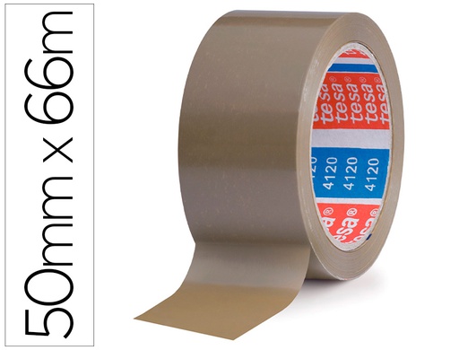 [04120-00042-00] CINTA ADHESIVA TESA PVC COLOR MARRON 66 MT X 50 MM PARA EMBALAJE