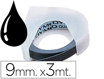 [520109] CINTA DYMO 3D 9 MM X 3 MT NEGRA TRADICIONAL