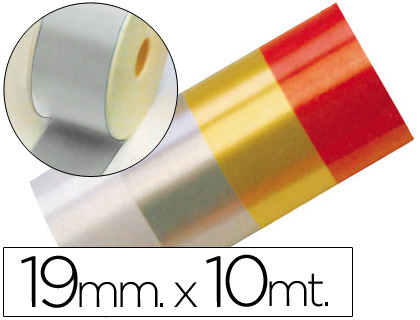 [880205] CINTA FANTASIA 10 MT X 19 MM PLATA