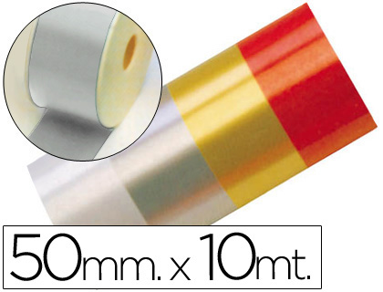[870305] CINTA FANTASIA 10 MT X 50 MM PLATA