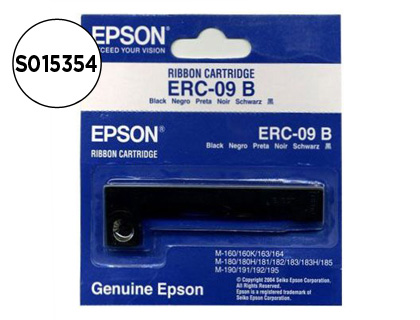 [C43S015354] CINTA IMPRESORA EPSON ERC-09B NEGRA M-160 163 164 180 180H 181 182 183 185 190 191 192 195