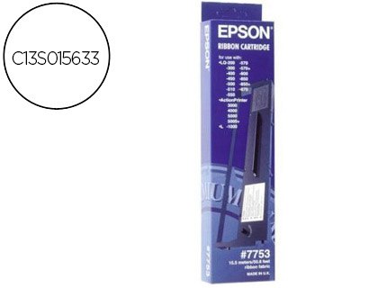 [C13S015633] CINTA IMPRESORA EPSON LQ-200 300 300C 300+II 500 550570 570+ 580 800 850 870 1500 NEGRA (7753)
